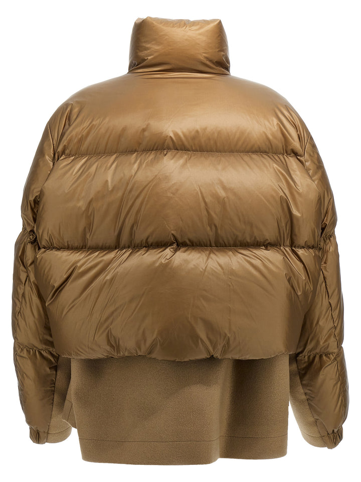 Wool Insert Down Jacket Giacche Marrone