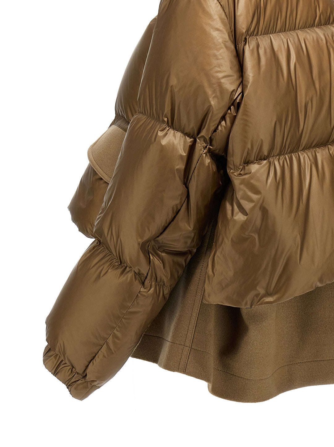 Wool Insert Down Jacket Giacche Marrone