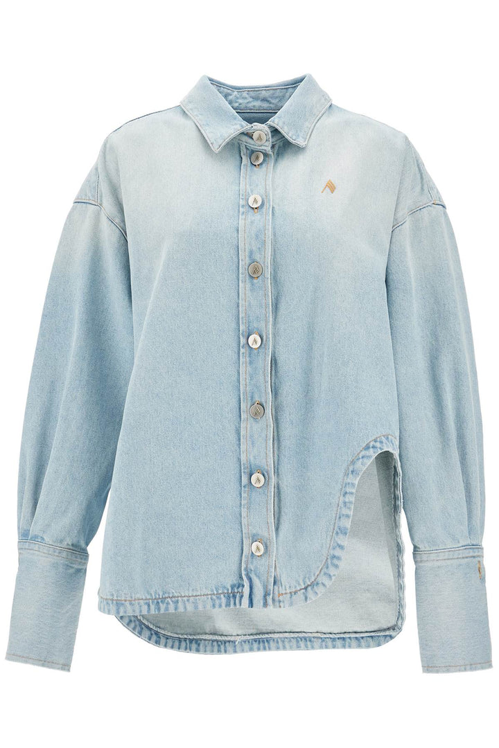 Overshirt In Denim Con Spacco