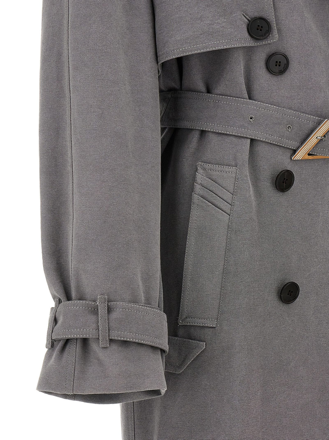 Double-Breasted Trench Coat Trench E Impermeabili Grigio