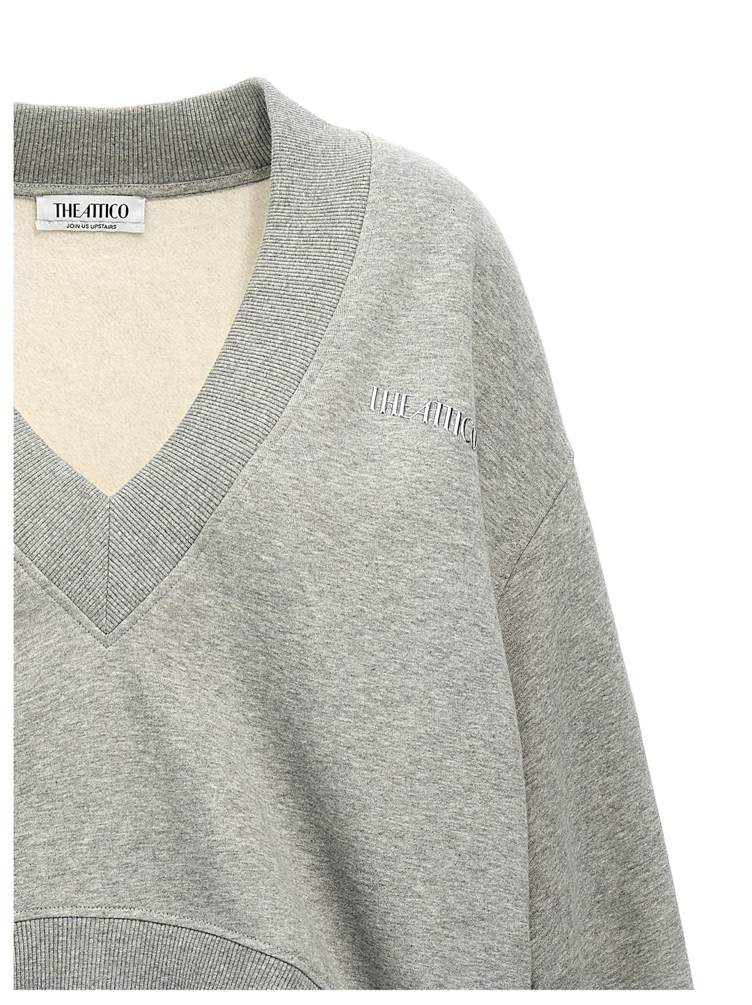 Cropped Logo Felpe Grigio