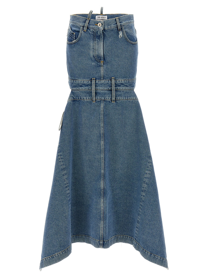 Denim Midi Skirt Gonne Celeste