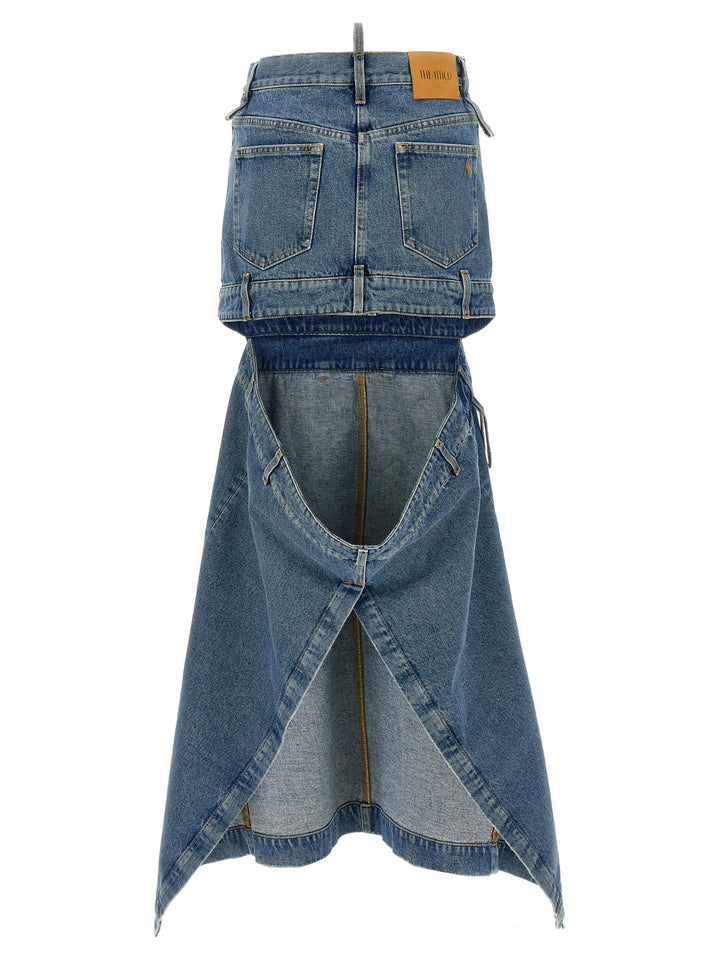 Denim Midi Skirt Gonne Celeste