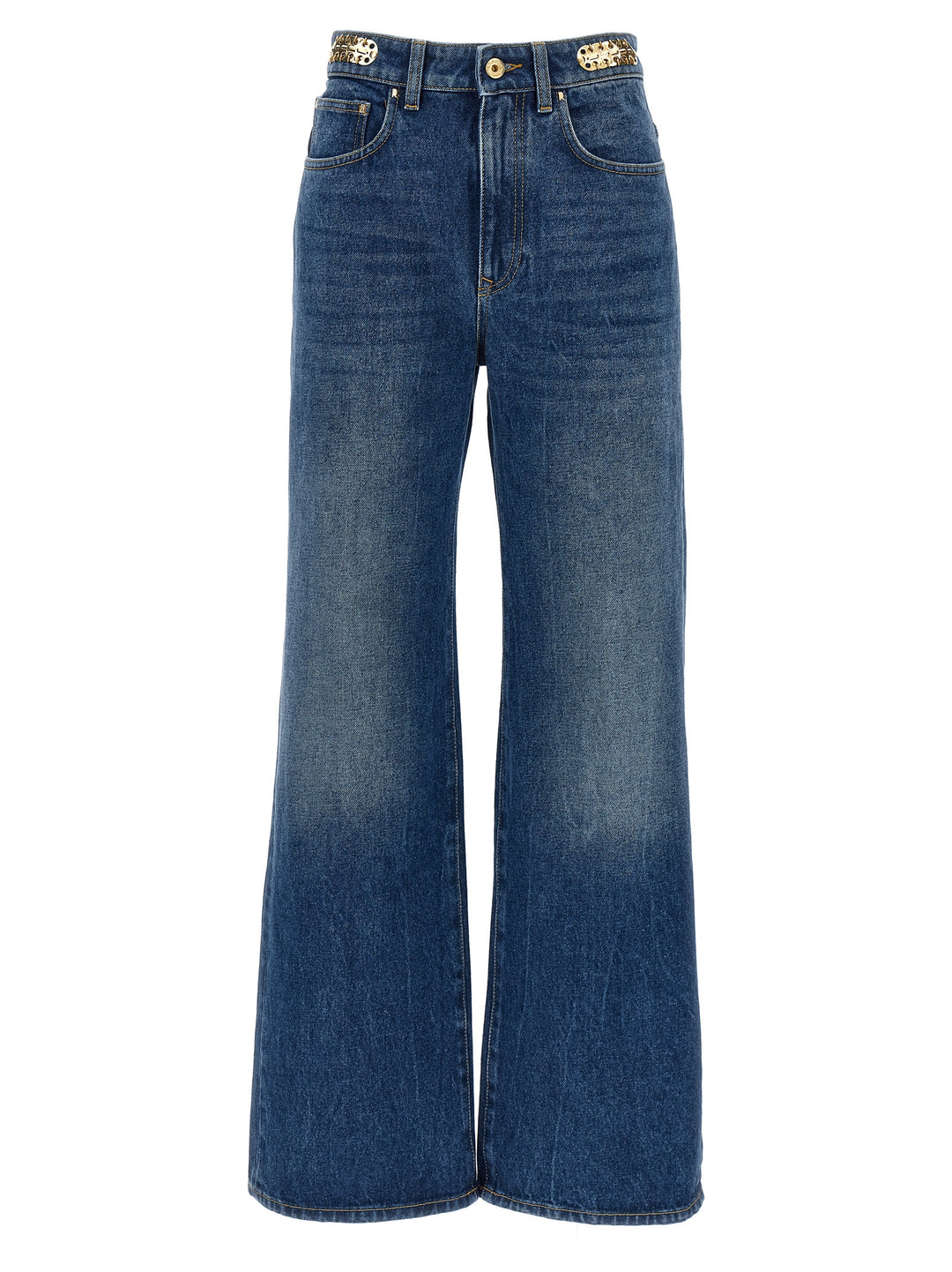 Metal Disk Jeans Blu