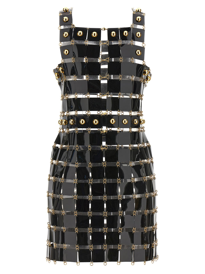 Vinyl Check Dress Abiti Nero