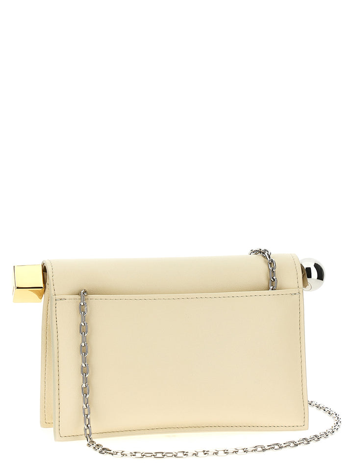 La Petite Pochette Rond Carré Clutch Beige