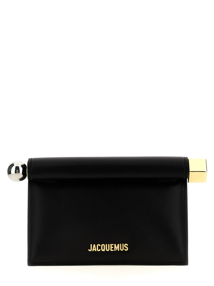 La Petite Pochette Rond Carré Clutch Nero