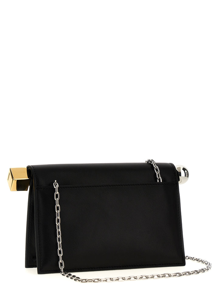 La Petite Pochette Rond Carré Clutch Nero