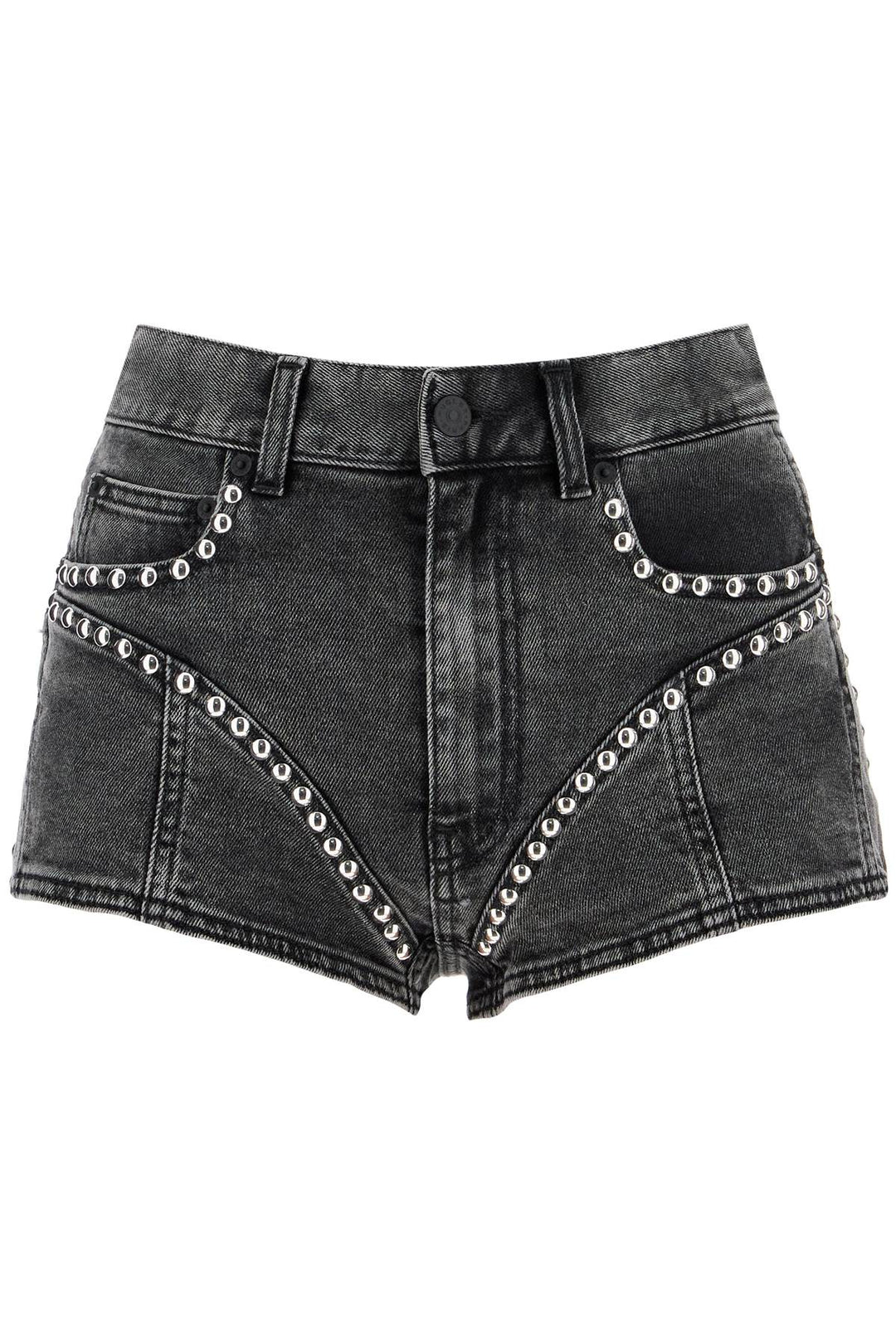 Shorts In Denim Con Borchie