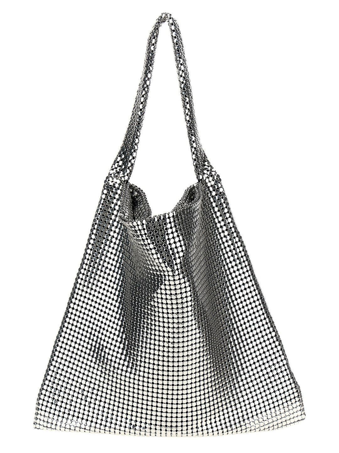 Silver Pixel Metallic Tote Silver