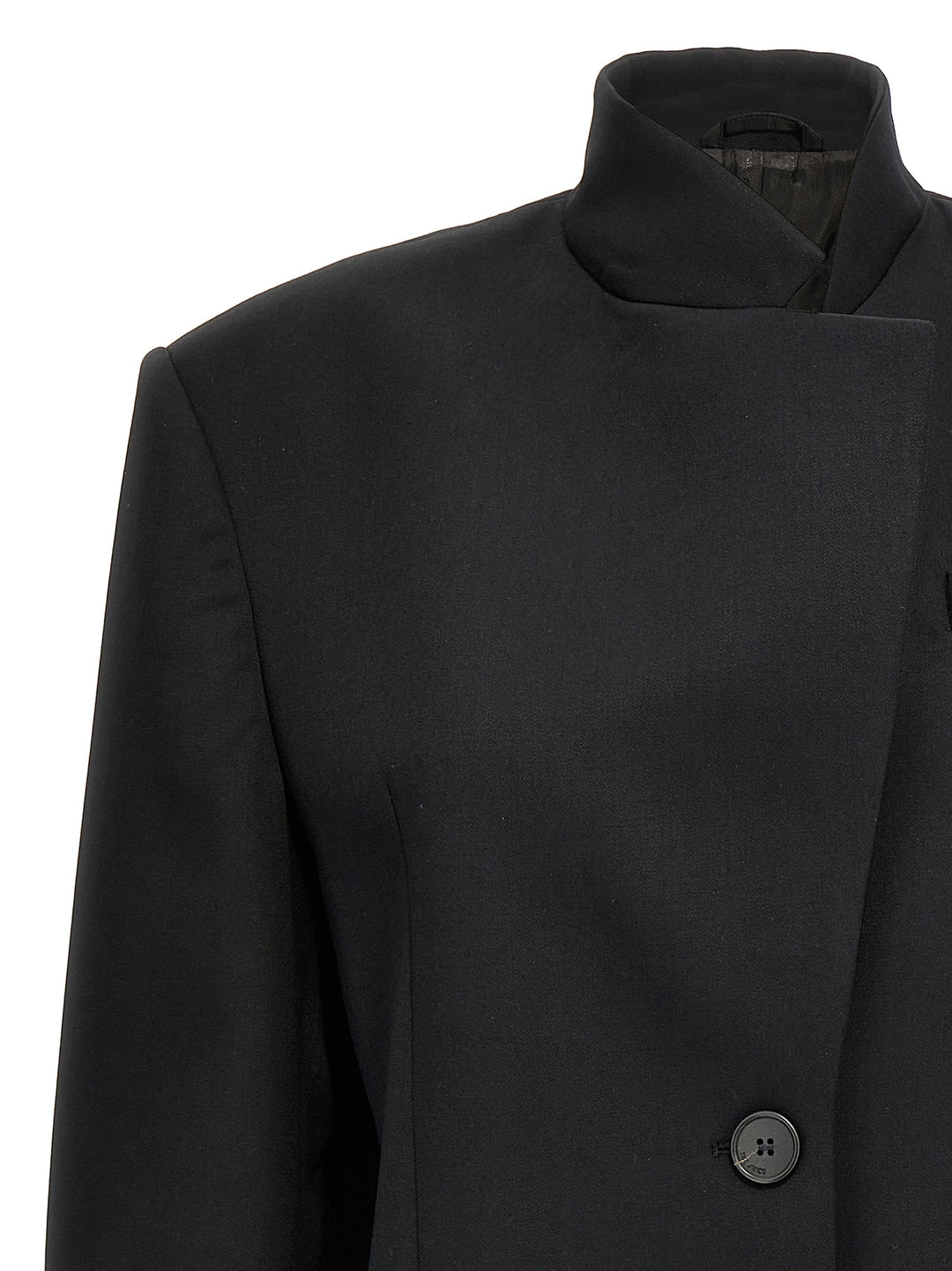 Single-Breasted Wool Blazer Blazer And Suits Nero