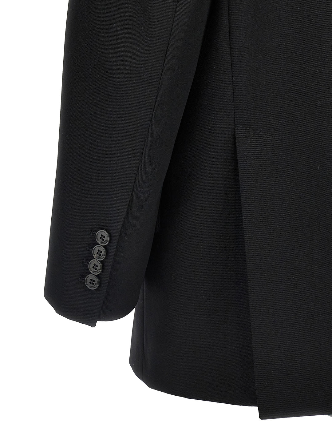 Single-Breasted Wool Blazer Blazer And Suits Nero