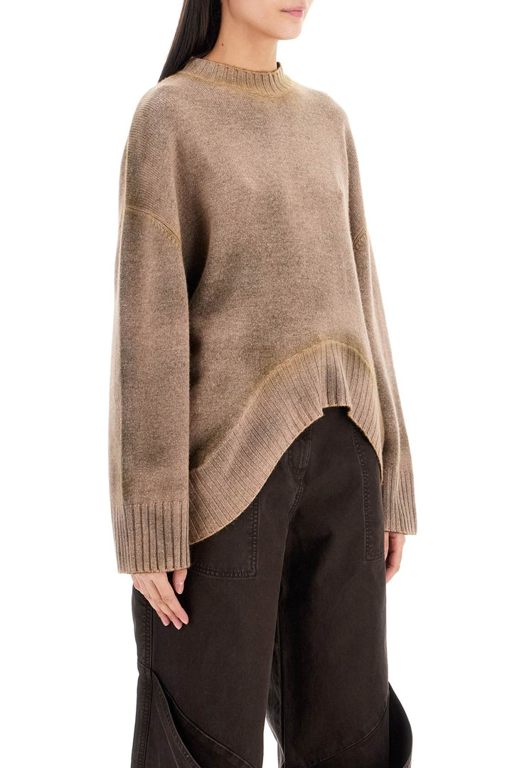 Pullover Asimmetrico In Lana E Cashmere