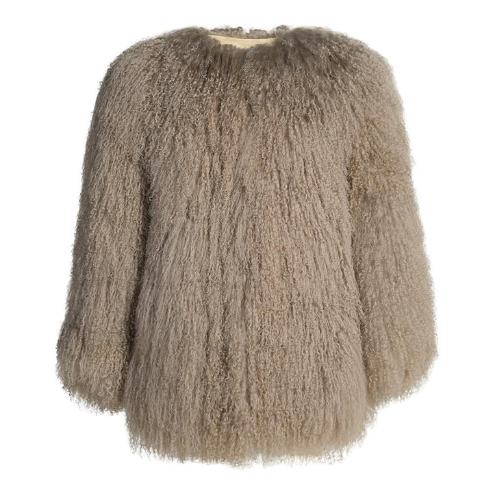 Cappotto Lovley Beige in Lana di Agnello