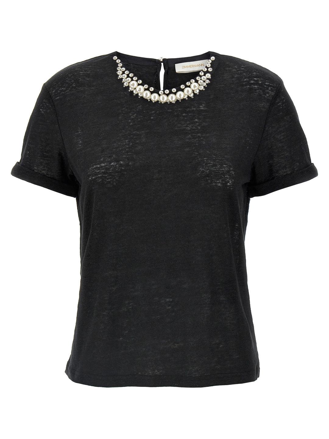 Crush Embellished T Shirt Nero