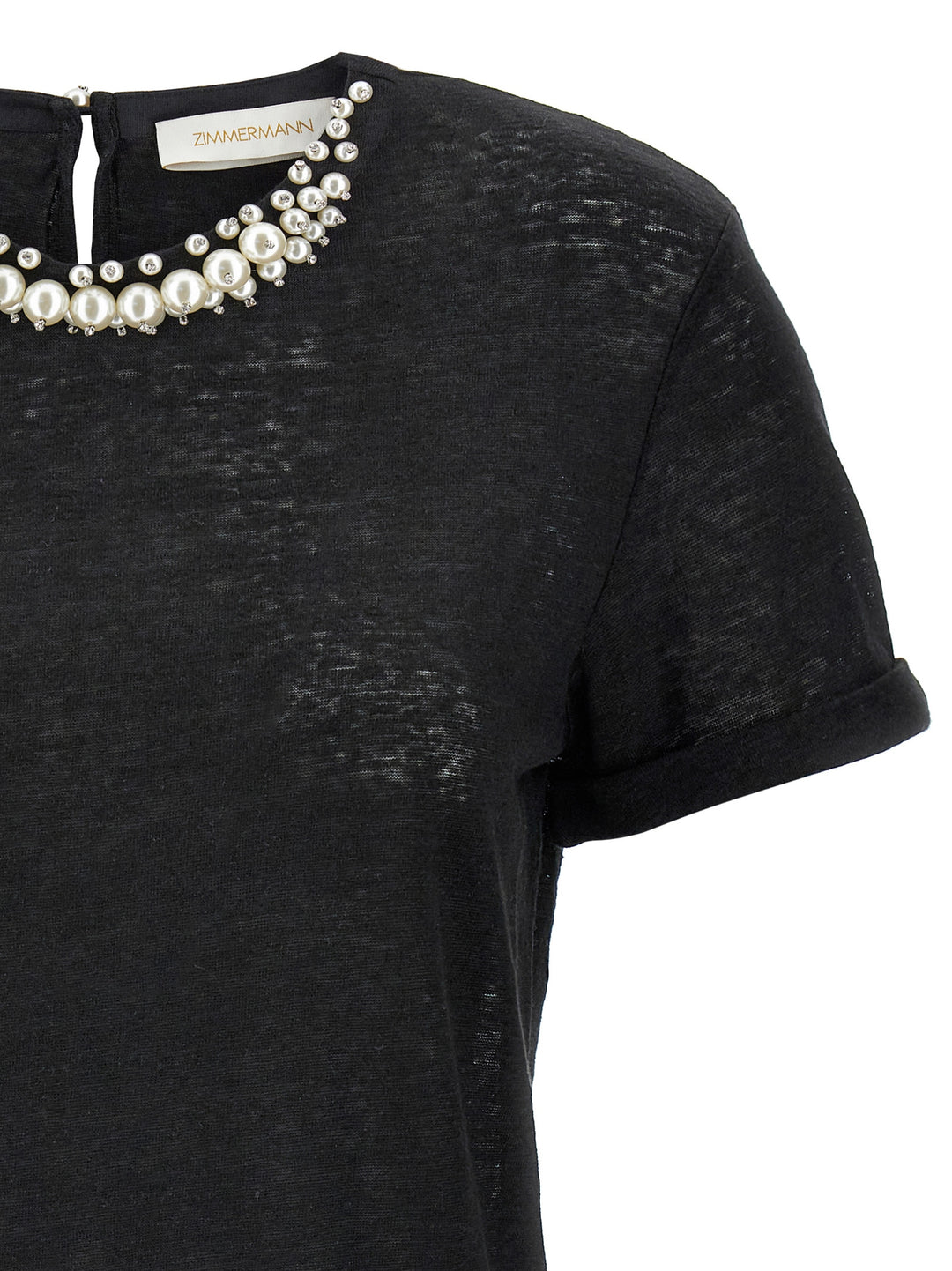 Crush Embellished T Shirt Nero