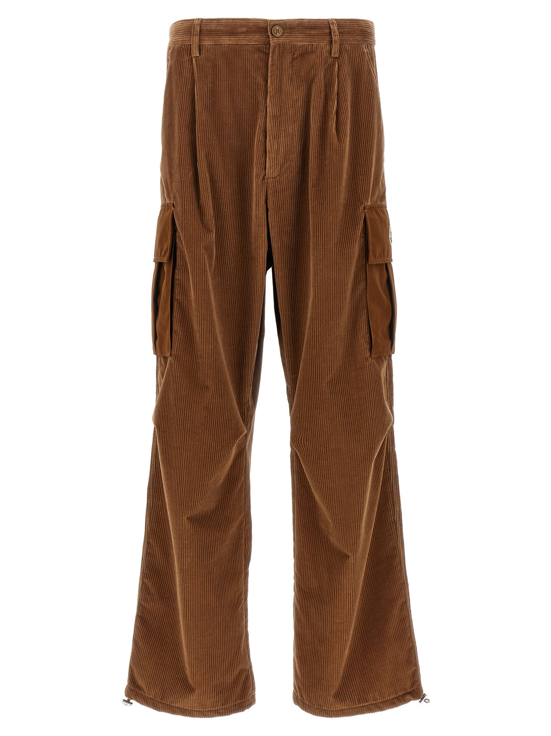 Ribbed Velvet Pantaloni Marrone