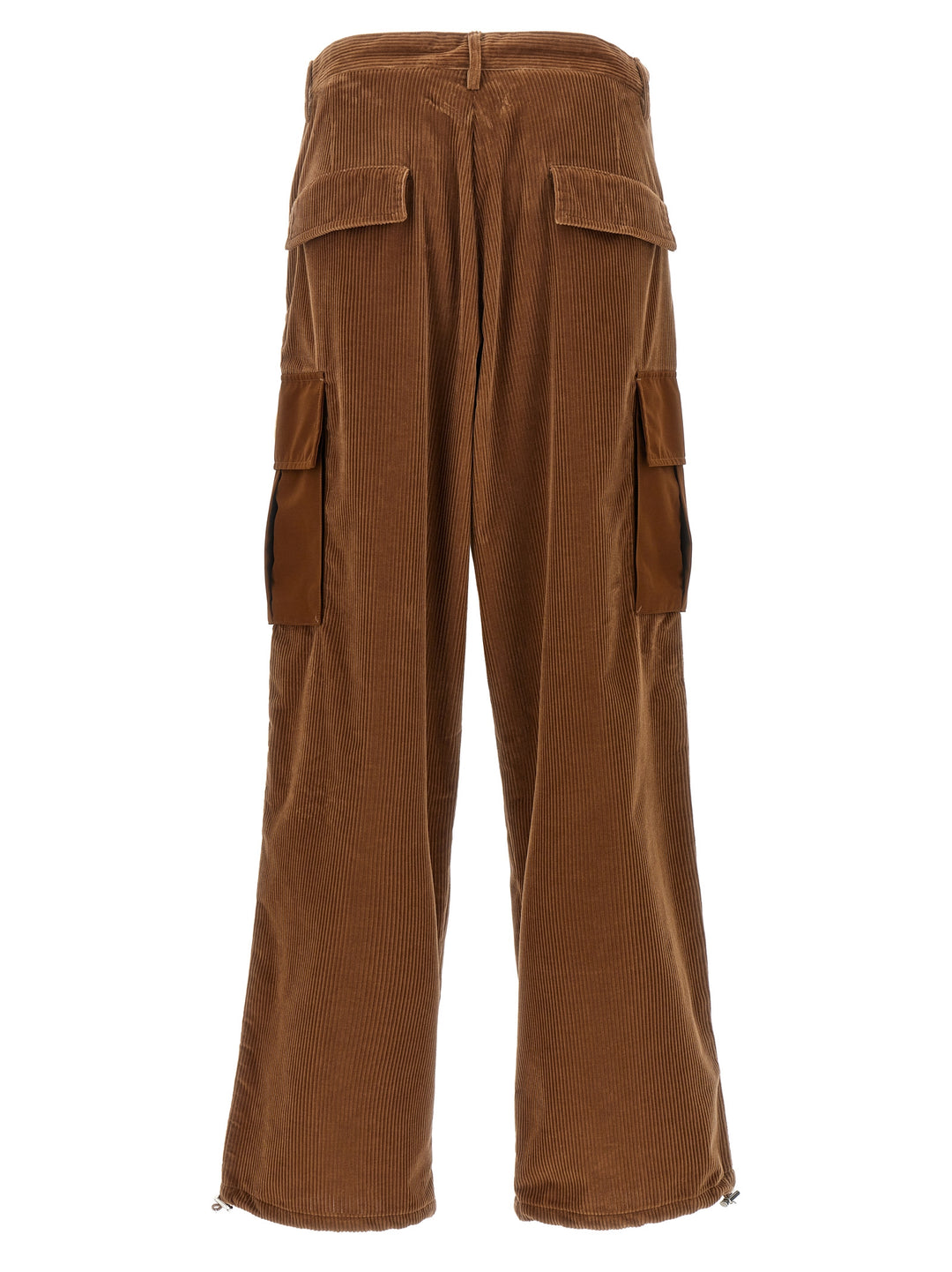 Ribbed Velvet Pantaloni Marrone