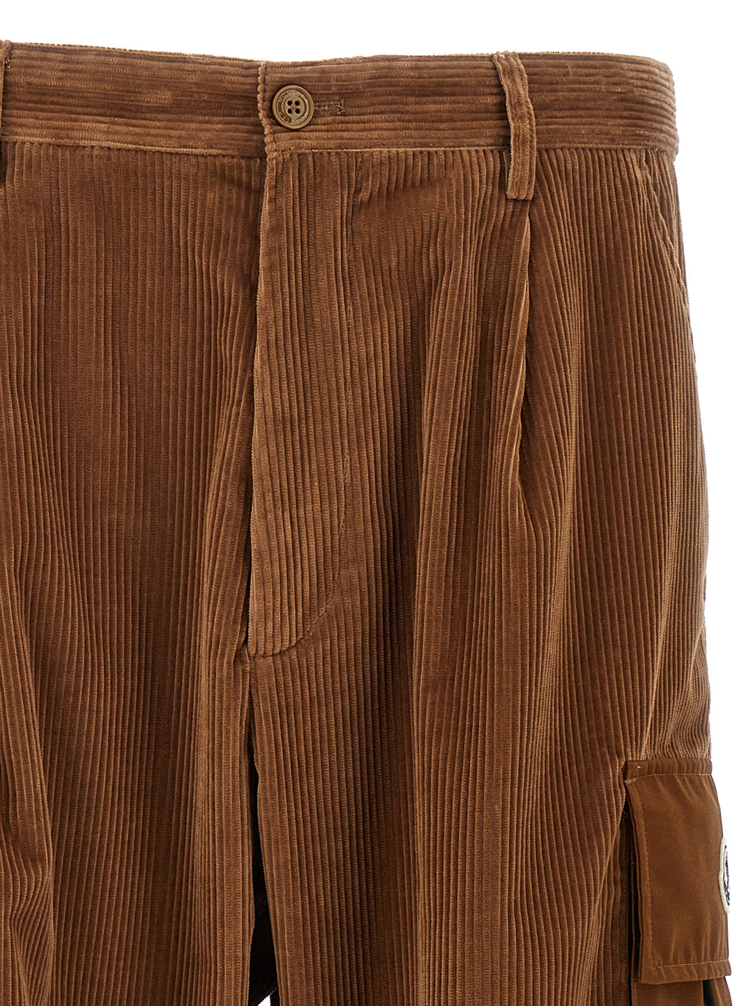 Ribbed Velvet Pantaloni Marrone