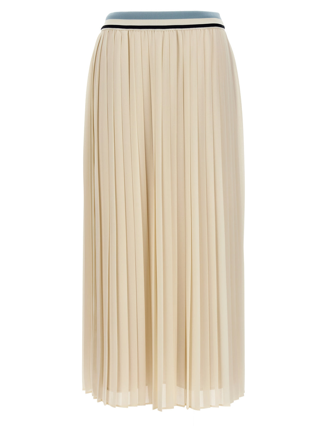 Long Pleated Skirt Gonne Bianco