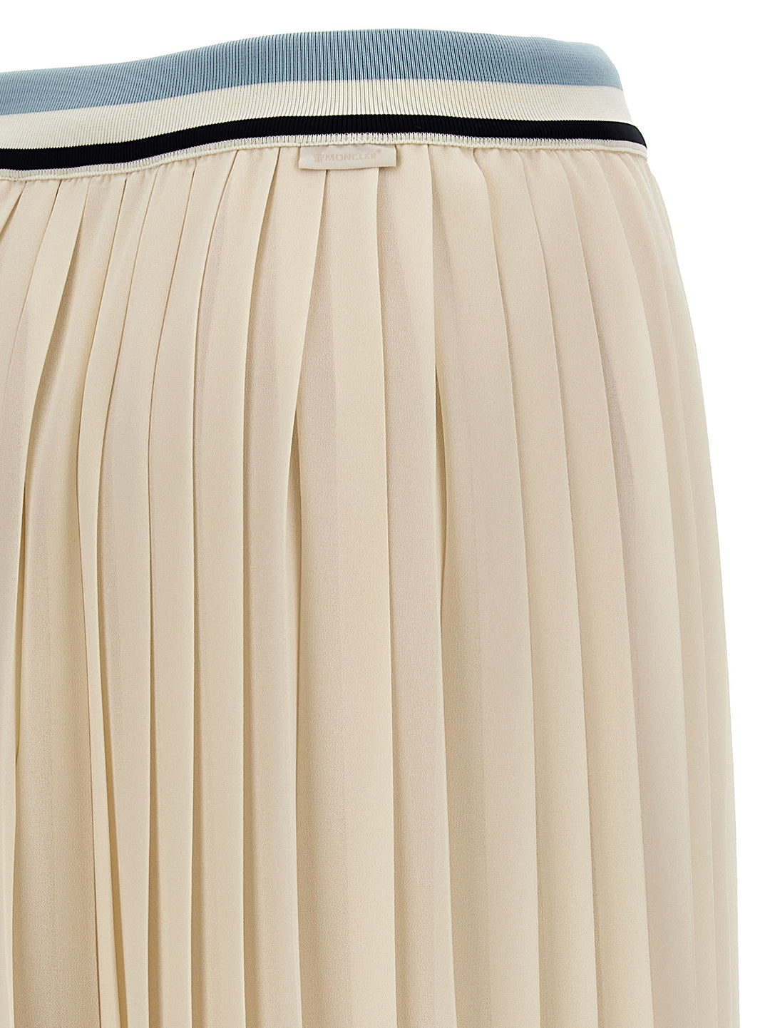 Long Pleated Skirt Gonne Bianco