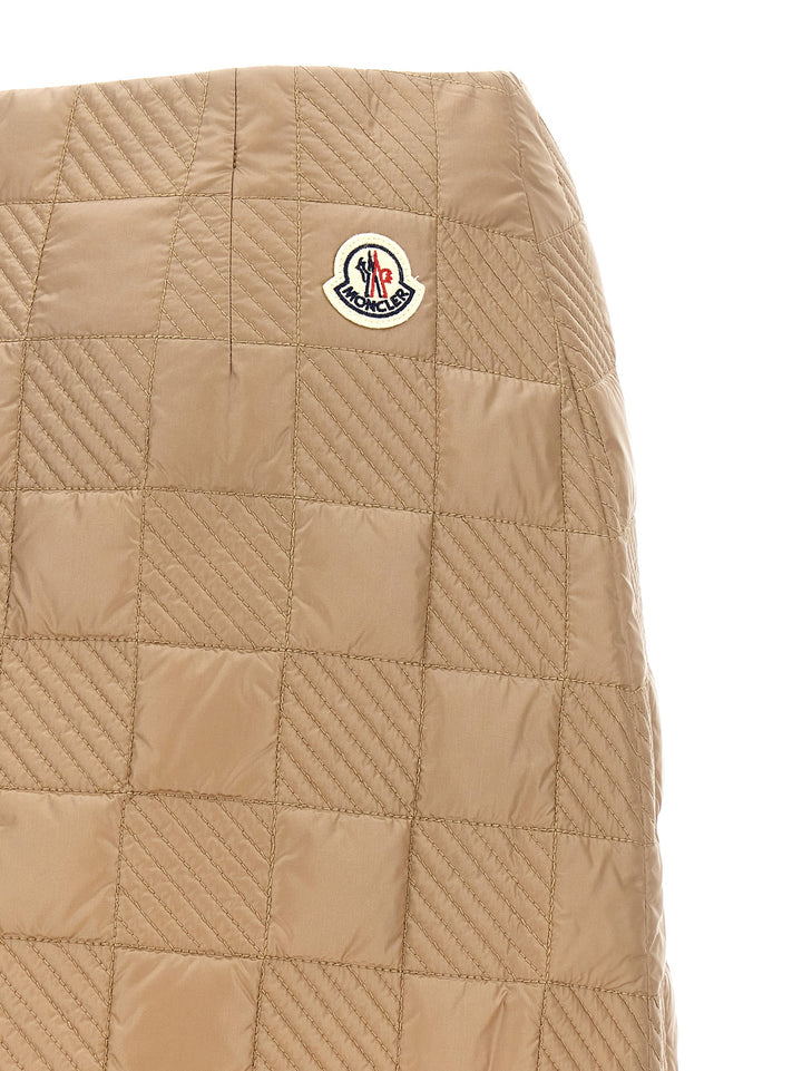 Quilted Skirt Gonne Beige