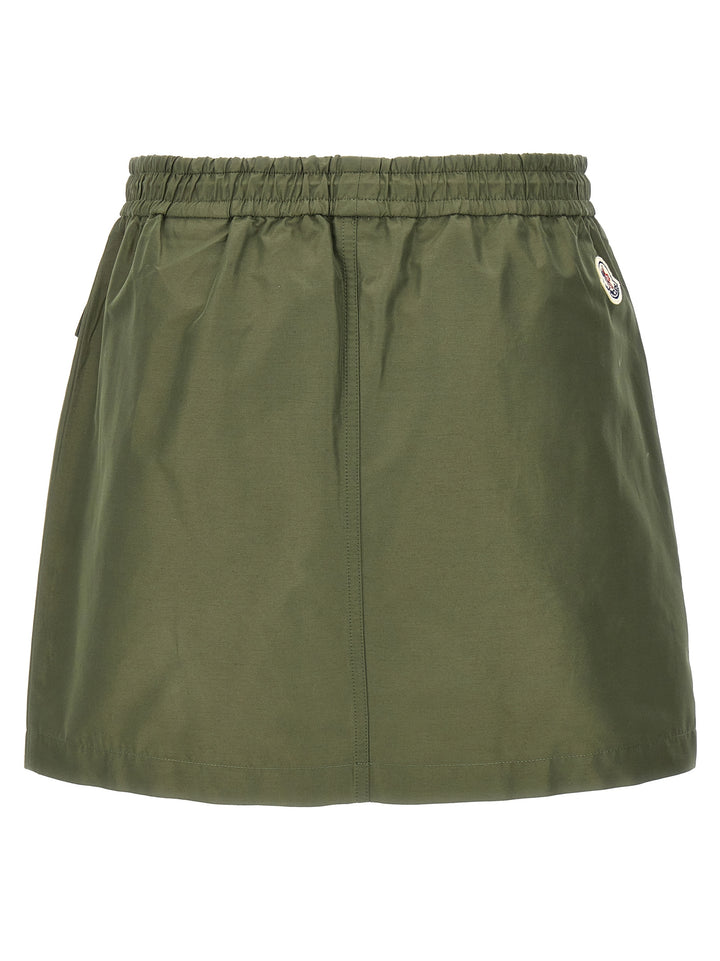 Logo Nylon Blend Skirt Gonne Verde