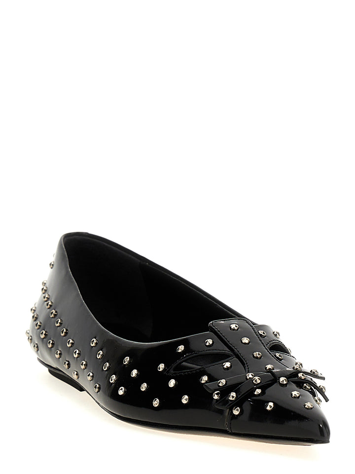 The Glam Studs Kat Flat Shoes Nero