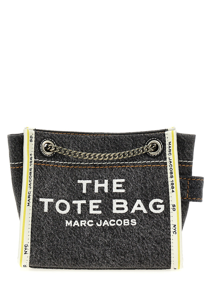 The Denim Chain Crossbody Tote Borse A Tracolla Grigio