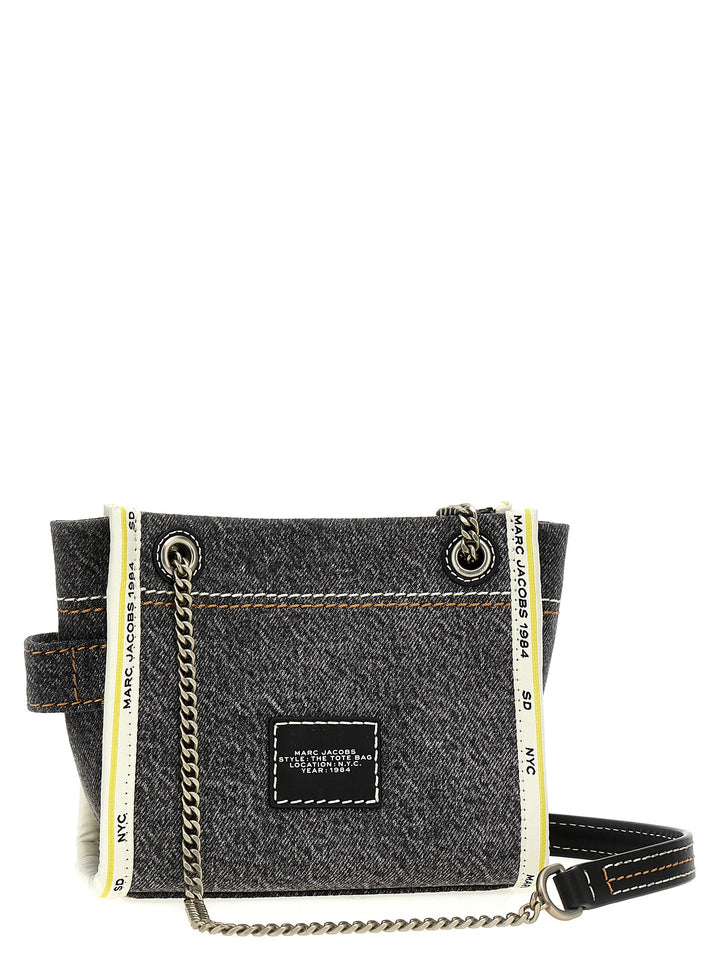 The Denim Chain Crossbody Tote Borse A Tracolla Grigio