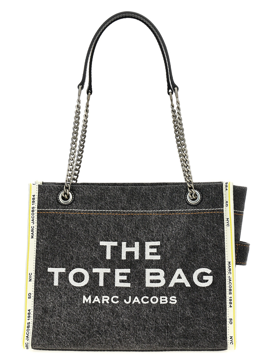 The Denim Chain Medium Tote Borse A Spalla Grigio