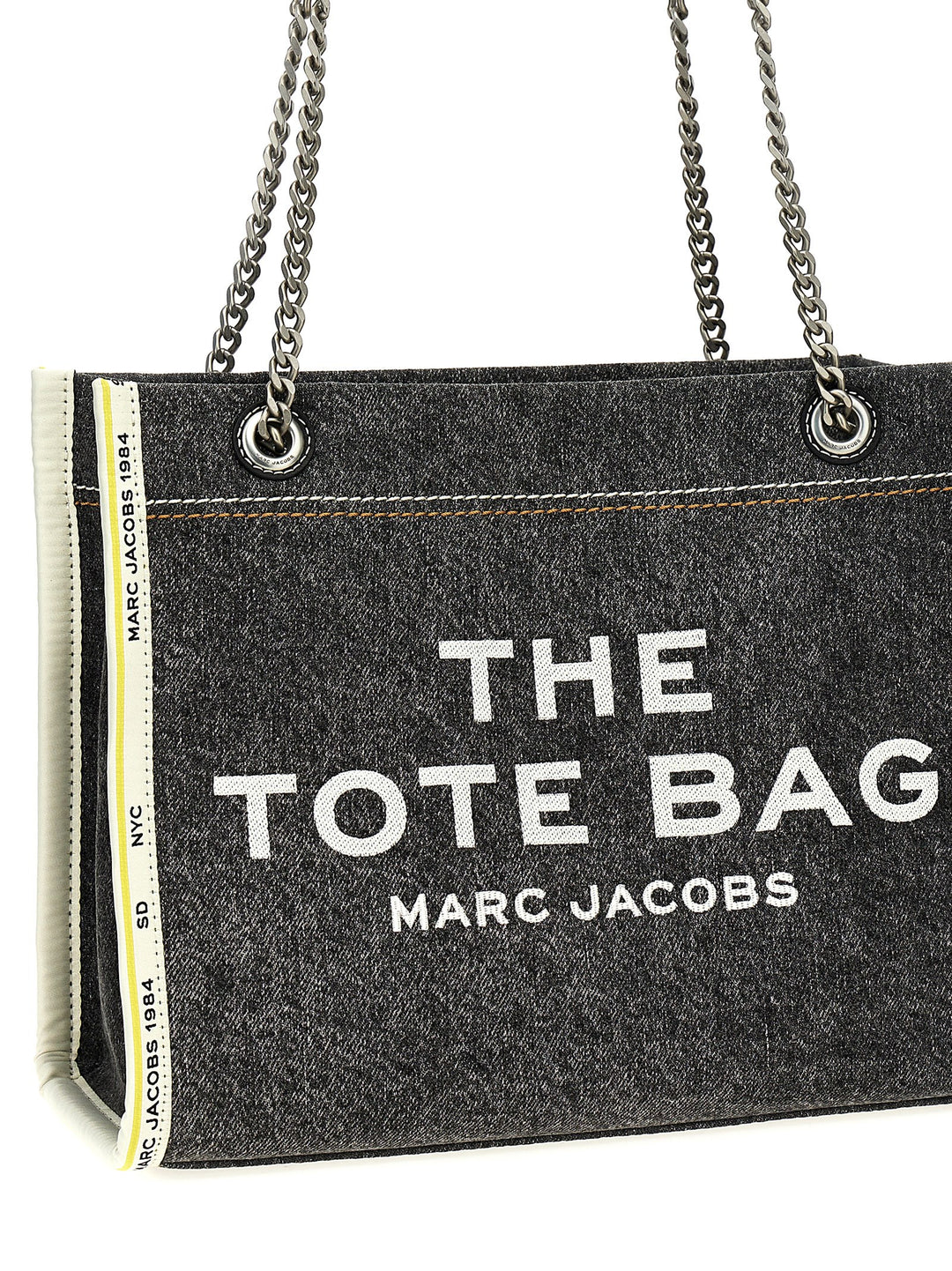 The Denim Chain Medium Tote Borse A Spalla Grigio