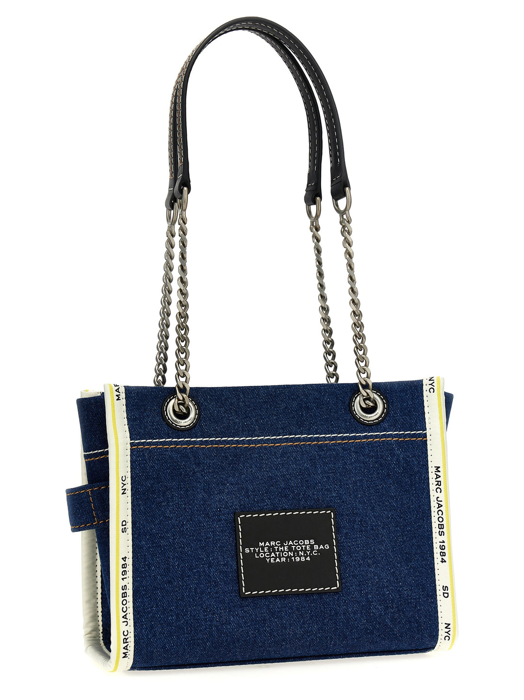 The Denim Chain Small Tote Borse A Spalla Blu