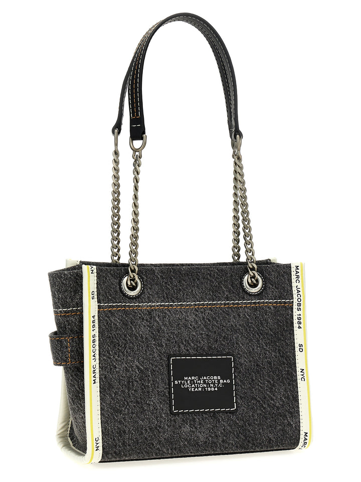 The Denim Chain Small Tote Borse A Spalla Grigio