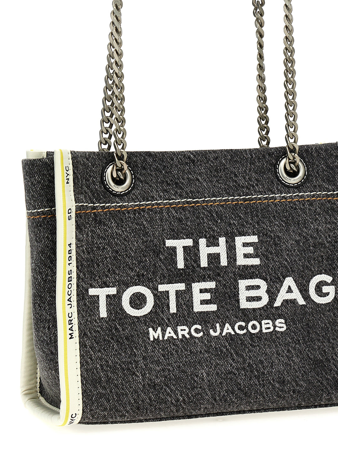 The Denim Chain Small Tote Borse A Spalla Grigio