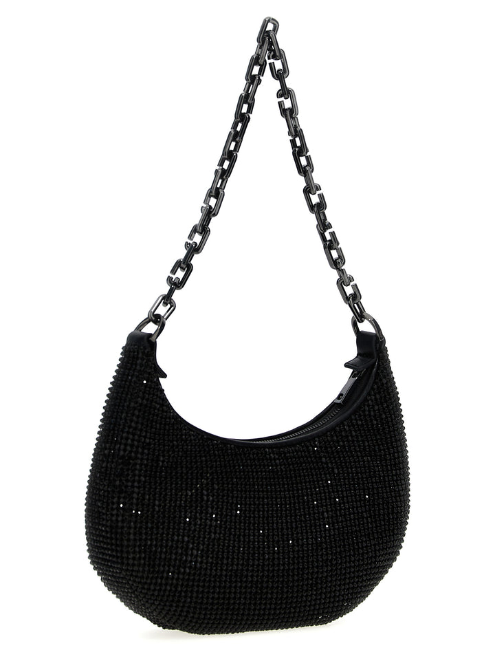 The Rhinestone Small Curve Bag Borse A Spalla Nero