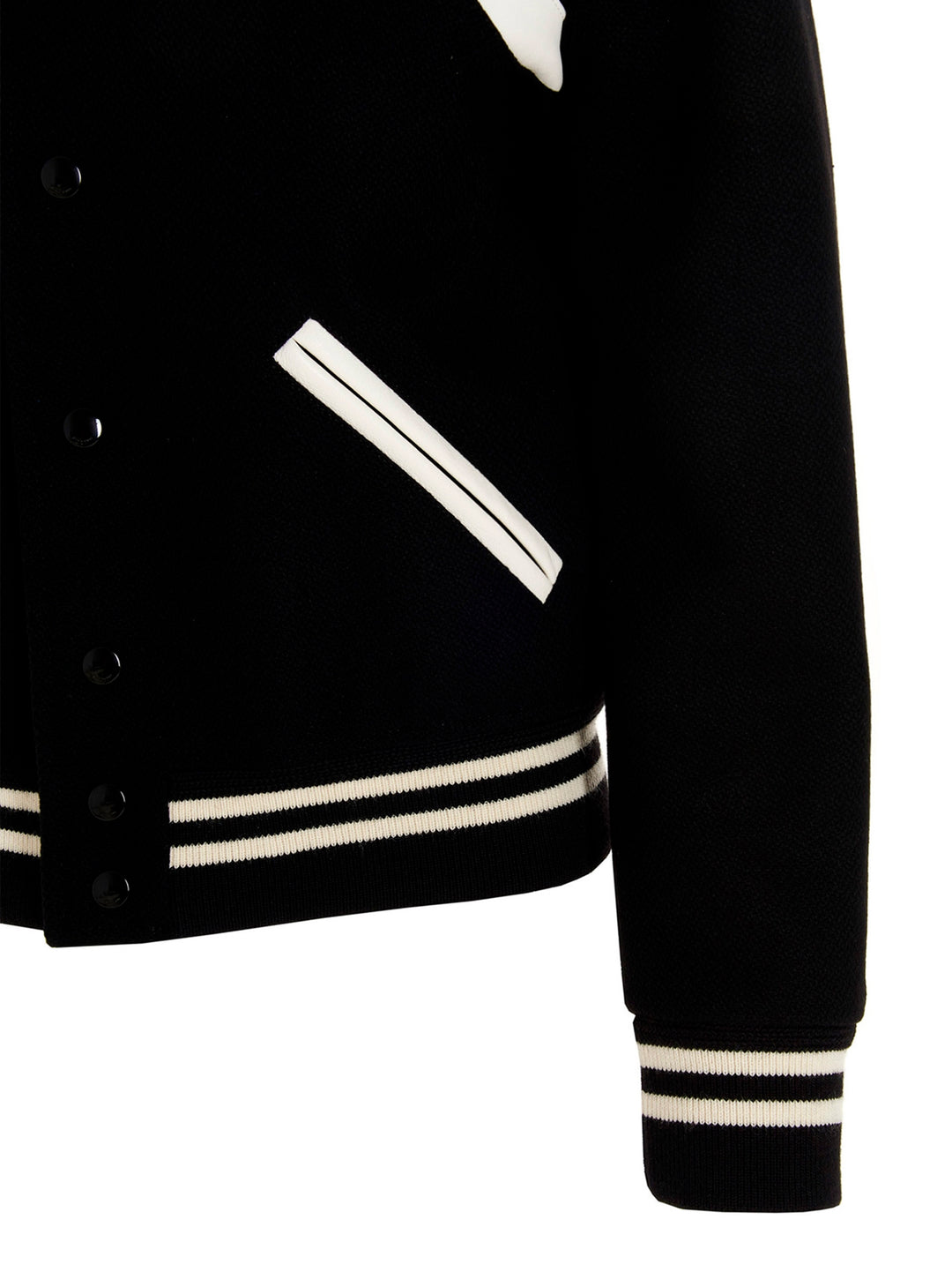 Saint Laurent Teddy Giacche Bianco/Nero