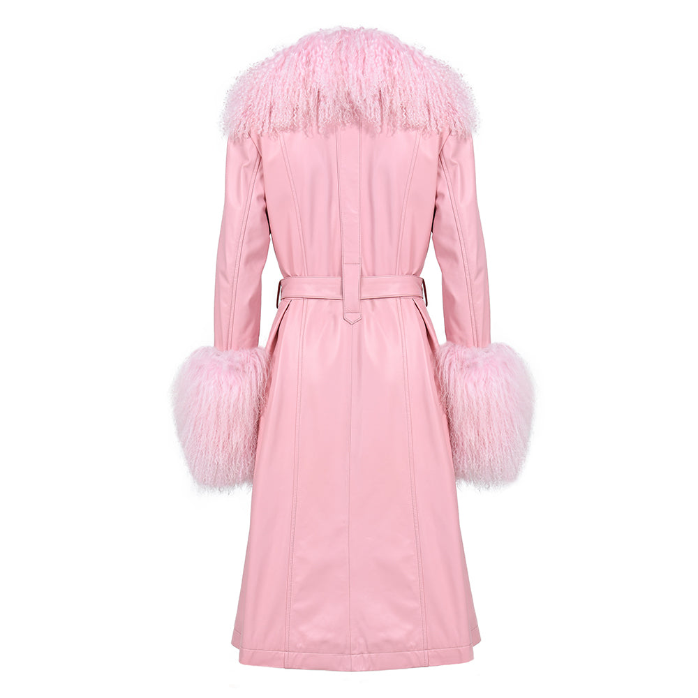 Cappotto Sac Rosa in Pelle