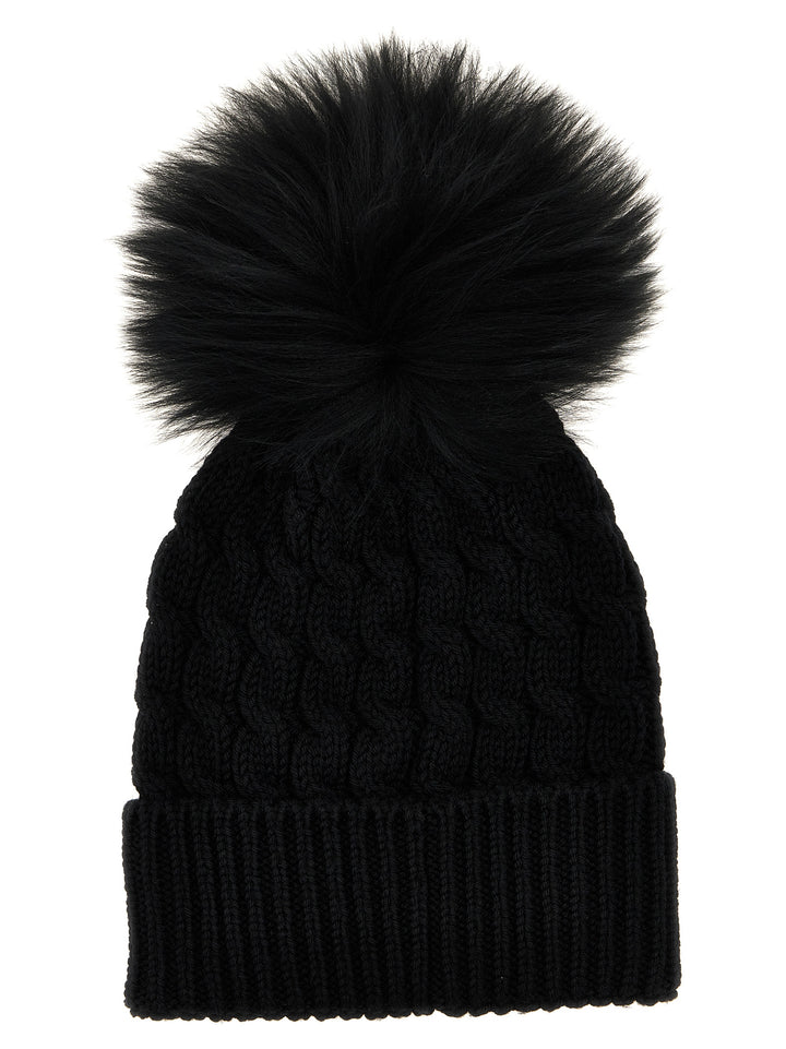 Pom Pom Beanie Cappelli Nero