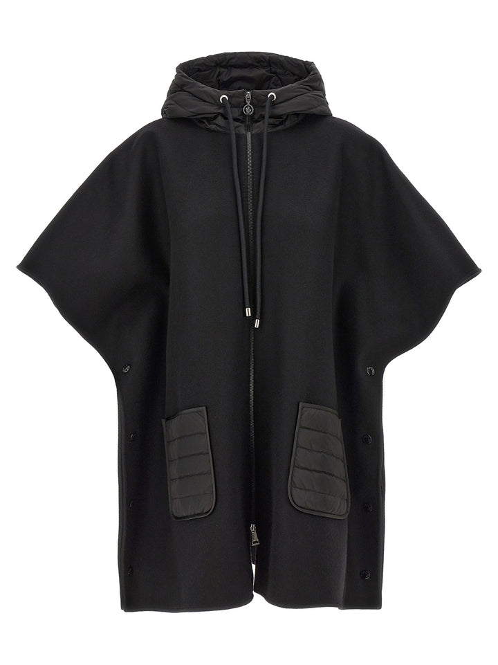 Hooded Cape Mantelle Nero