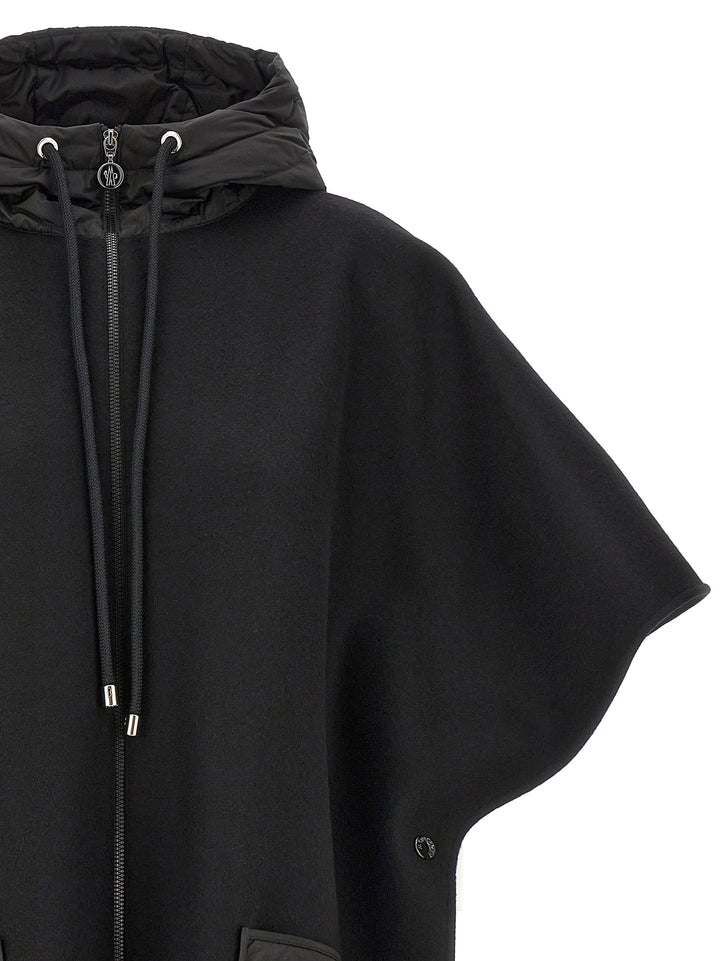 Hooded Cape Mantelle Nero