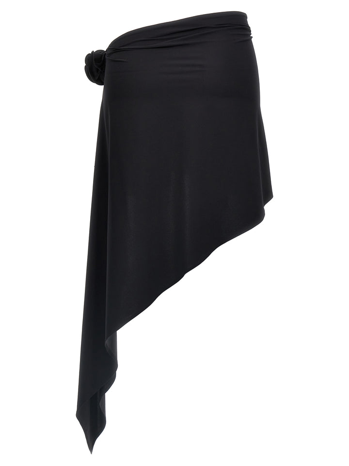 Asymmetrical Mini Skirt Gonne Nero