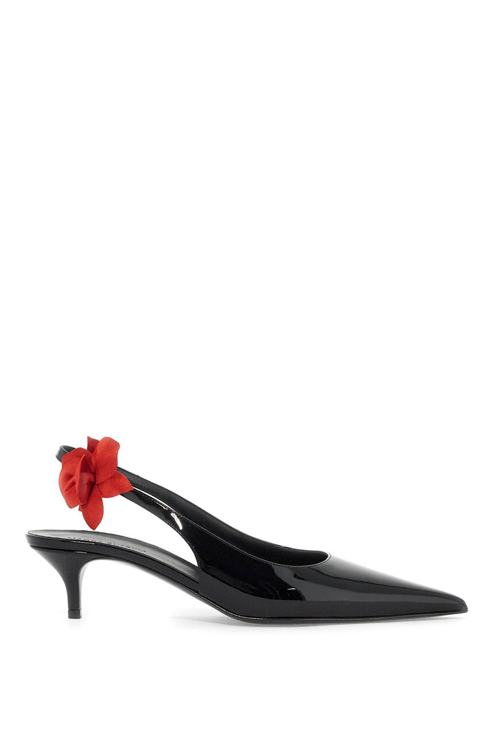 Décolleté Slingback Con Dettaglio Rosa