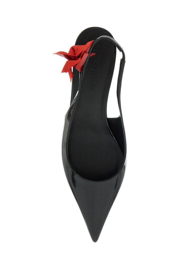 Décolleté Slingback Con Dettaglio Rosa