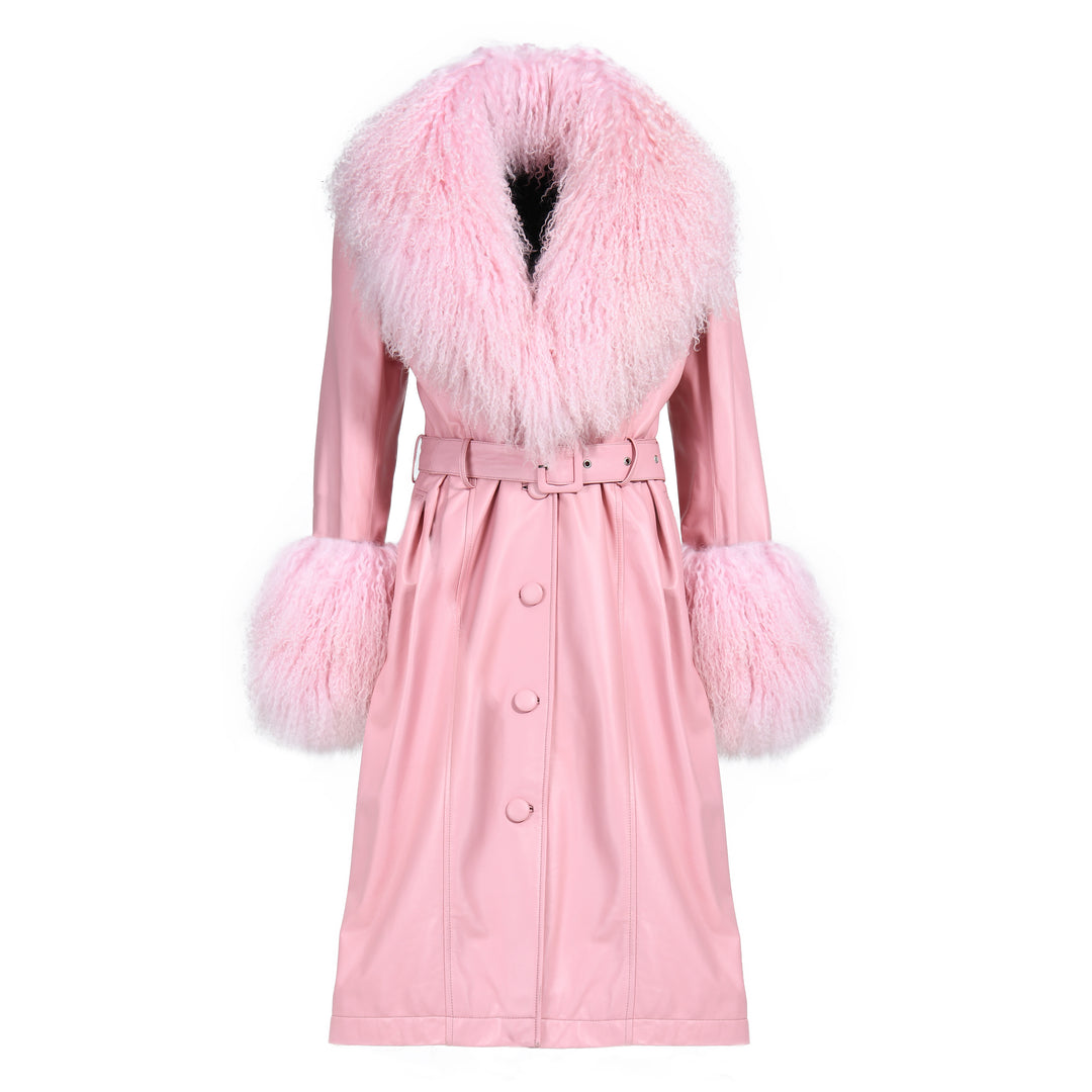 Cappotto Sac Rosa in Pelle