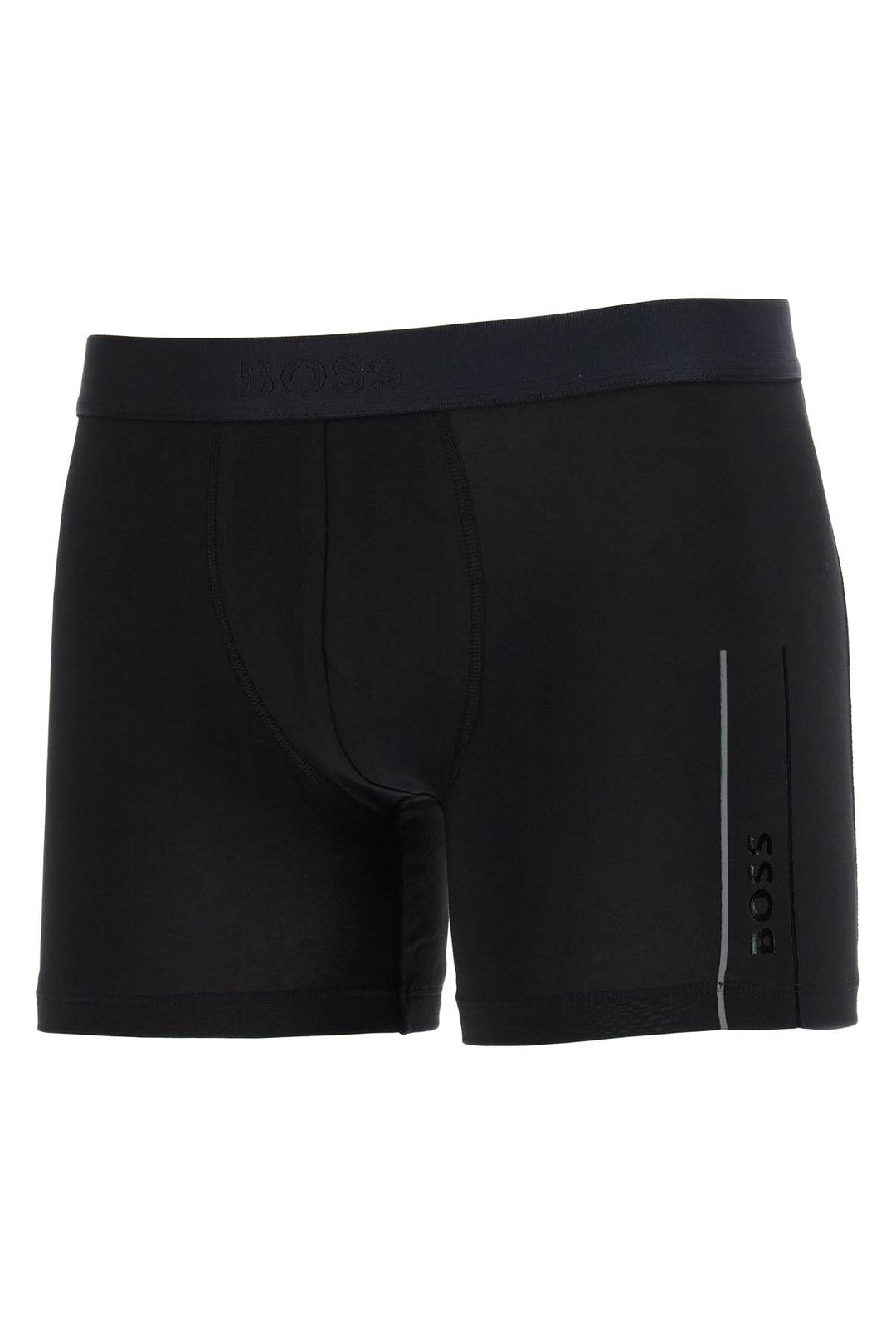 Boxer Slim Fit Nero In Cotone Con Elastico Logato