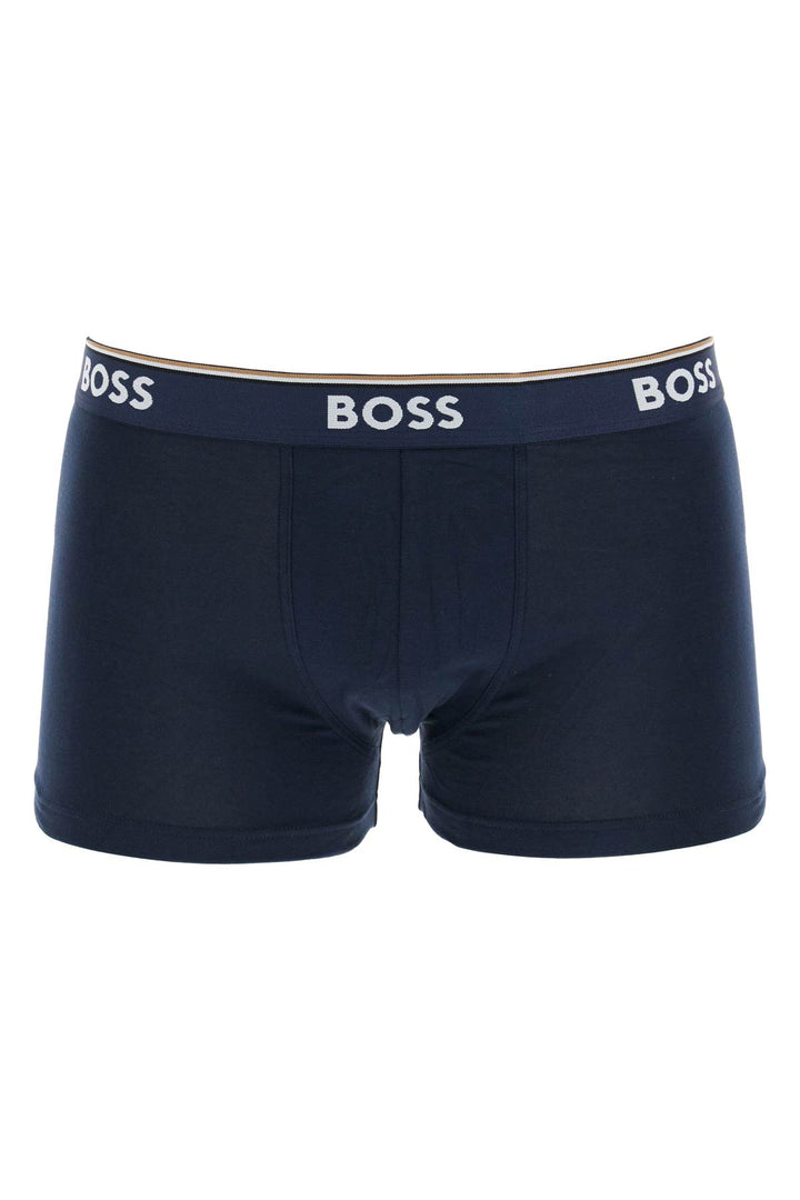 Boxer Slim Fit Blu Scuro E Fantasia Set 3 Pezzi Cotone Elasticizzato