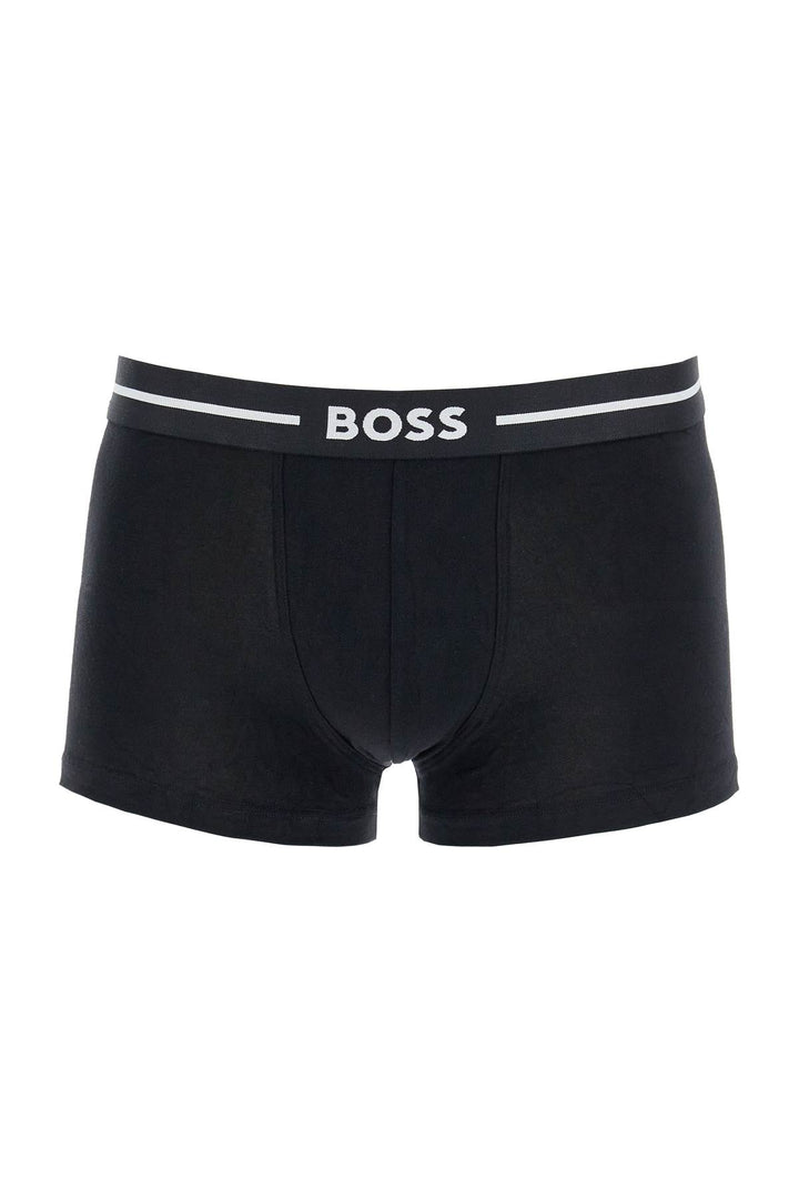 Boxer Trunk Slim Fit Cotone 3 Pezzi Nero E Rosso