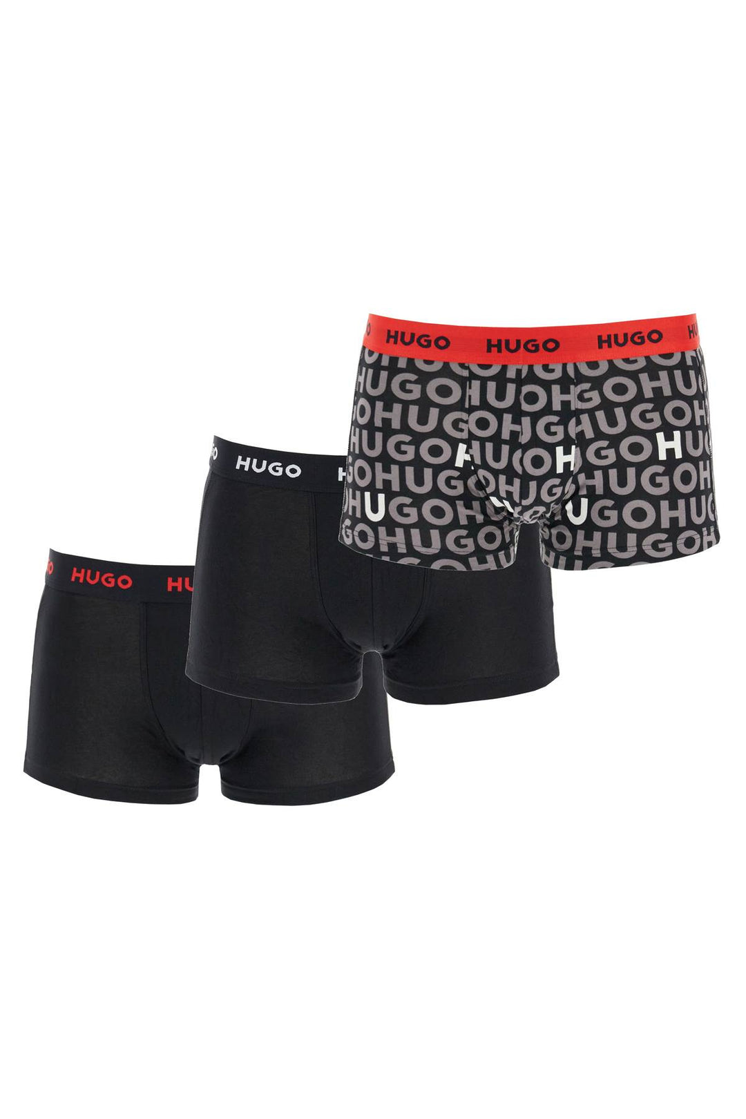 Set 3 Boxer Cotone Nero Comodi Con Logo