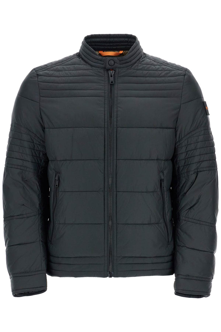 Piumino Collo Alto Nero Regular Fit